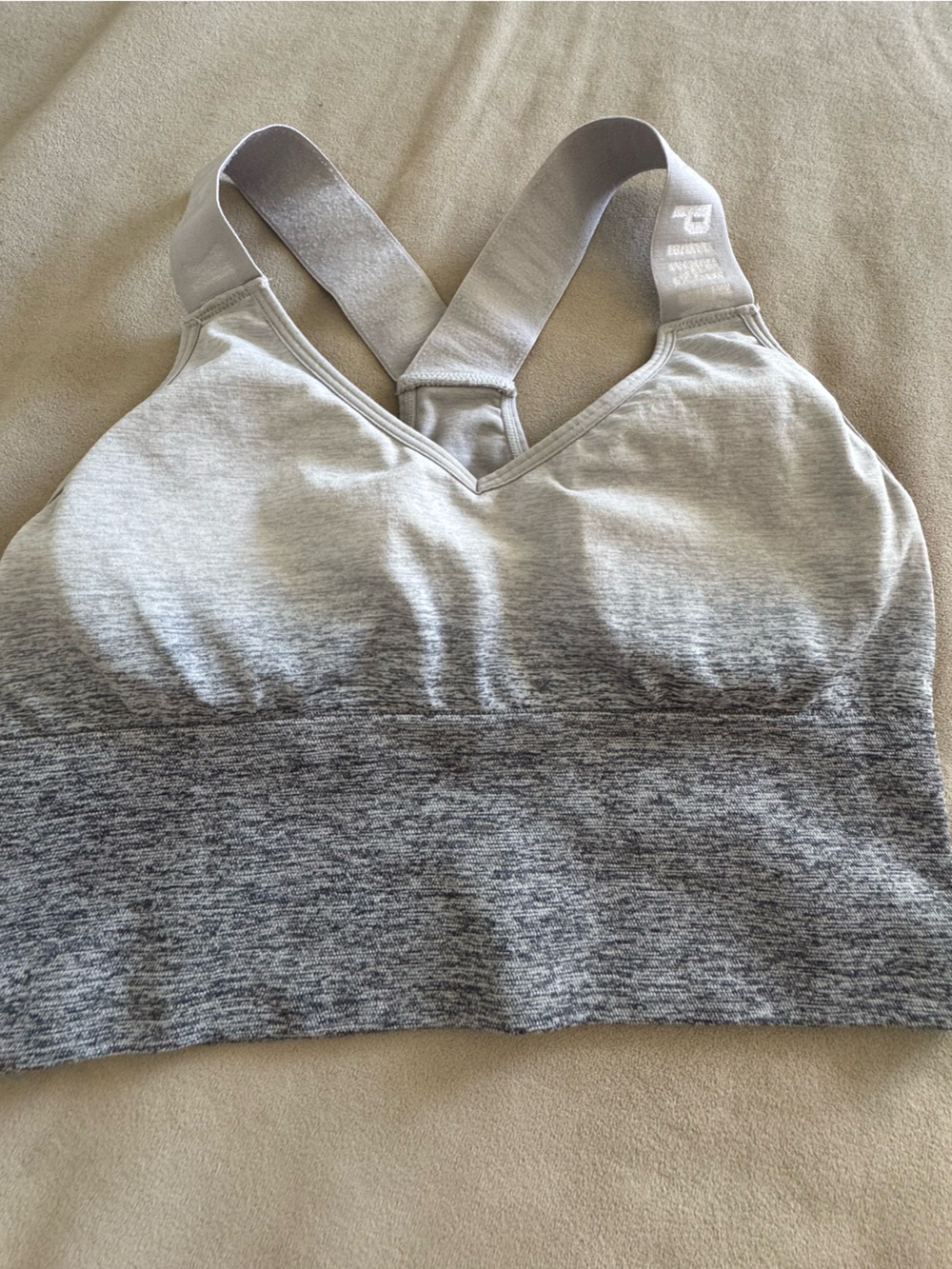 PINK Victoria's Secret Grey Ombre Racerback Sports Bra